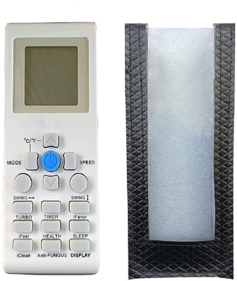 BhalTech VE-171 PU Leather Case Cover Perfect Fitting Specially Designed Fully Protective (Only Remote Cover) Pls Check Your Remote Dimensions Compatible for VIDEOCON AC Remote Controller(Black)