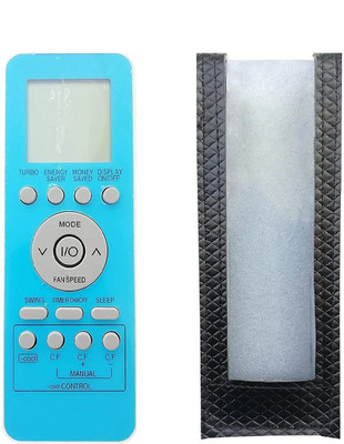 BhalTech VE- 111 PU Leather Case Cover Perfect Fitting Specially Designed Full Protective (Only Remote Cover) Pls Check Your Remote Dimensions Compatible for Onida AC Remote Controller(Black)