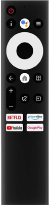 HDF Remote Control Compatible for Sansui LCD LED Smart TV (JSW55ASUHD-VOC) with Voice & Google Assistance Sansui LCD LED Smart TV Remote Controller(Black)