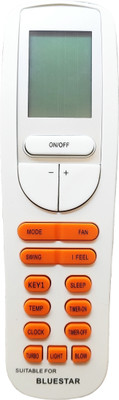 Harsh Enterprises Bluestar Compatible for Bluestar Split/window AC Remote Control AC-133 model Air Conditioner remote control with Battery FREE Harsh Enterprises Remote Controller(White, Orange)