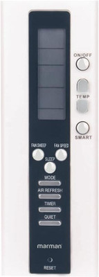 Marman Compatible with Blue Star AC Remote Control Model AC-119/119A Suitable For 1 | 1.5 |2 Ton Split and Window AC- Match Remote Key by Key With Existing Blue Star Air Conditioner Remote Controller(Black & White)