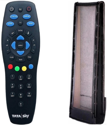 Paril (Remote+Cover) Remote compatible TaTa Sky set top box remote With PU Leather Protective Cover( EXACTLY SAME REMOTE WILL ONLY WORK) Remote Controller(Black)