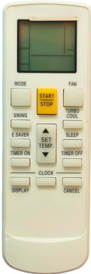 LUNAGARIYA Remote Compatible AKABISHI Split Inverter AC Remote Controller(White)