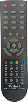 Akshita STB-188 Compatible For Set Top Box D2H Remote Control WILETT Remote Controller(Black)