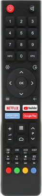 Crystonics Non Voice (Without Voice) Remote Compatible with BPL Smart LED TV BPL Android 4k LED UHD HD, BPL 4K Ultra HD Smart TV Remote Controller(Black)