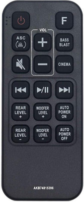 RESORB HT 153 Compatible/Replacement for LG Home Theatre Sound Bar Remote Control Compatibility: Compatible with LG Home Theatre Sound Bar. Remote Controller(Black)
