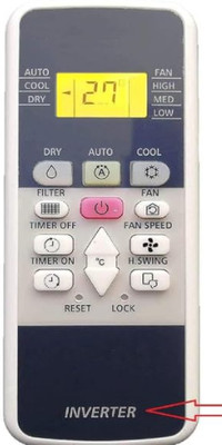 Tke  Inverter AC(68A) Hitachi Remote Controller(Black)