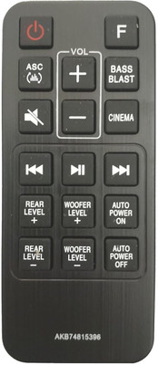 BhalTech AKB74815396 Sound Bar System Remote Control Compatible For  LG Soundbar Remote Controller(Black)