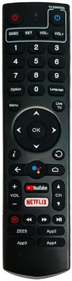 TIZOQ Remote Control Compatible for Bluetooth Voice Command Hathway Hybrid Set Top Box BTB09B Google Assistant Netflix and YouTube Hotkeys Remote Controller(Black)