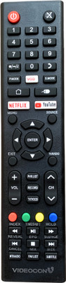 MechFox Television Remote Control Compatible for LED/LCD TV | RM-90F | VIDEOCON Remote Controller(Black)