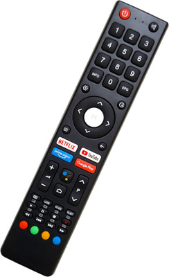 ERNIL Smart TV Remote Compatible for (NonVoice) VU/BPL/Nokia/JVC/Croma Smart Android LED TV (Please Match with Your Old Remote) Remote Controller(Black)