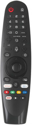 URBAN SELECT Universal Replacement Remote for LG Smart TV No Voice, No Scrolling Compatible With MR20GA / AKB75855501 / AN-MR20GA, LG OLED, NanoCell, QNED, UHD Series Compatible with LG Magic remote Remote Controller(Black)