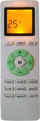 LipiWorld 233 (Turbo) AC Remote With Display Light Backlight Compatible For  Lloyd AC Remote Controller(Grey)