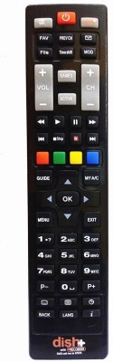 DEVBHOOMI DB-Dish TV Dish Plus Tv Remote SD/HD/HD+/4K DTH Set Top Box Remote Control dish tv Remote Controller(Black)