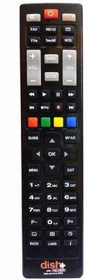 DEVBHOOMI DB-Dish TV Dish Plus Tv Remote SD/HD/HD+/4K DTH Set Top Box Remote Control dish tv Remote Controller(Black)