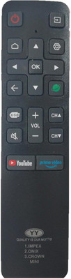 Kritex Compatible for EGO LED TV Remote Control Remote Controller(Black)