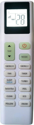 BhalTech 254 AC Remote Control with Display Light (Old Remote Exactly Same Remote Will Only Work) Compatible for Kelvinator AC Remote with Backlight Remote Controller(White)
