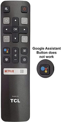 MEPL TCL Remote  for Smart HD TV without Voice Function /Google Assistant TCL Remote Controller(Black)