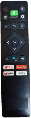 Kritex Compatible for SANYO Smart LED TV Voice Remote Control and HOTKEYS Remote Controller(Black)