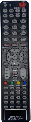 Nij Universal 8 IN 1 Compatible For Smart LED TV Remote Control Universal 8 IN 1 TV Remote Controller(Black)