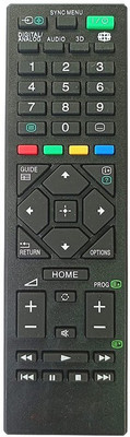 TVE LCD LED TV Remote Control Compatible for F&D/ETRITON LED Tv Remote ETRITON F&D Remote Controller(Black)