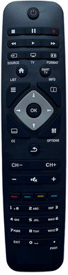 Haimac HTV17 Compatible with Philips LCD/LED TV Remote Controller(Black)
