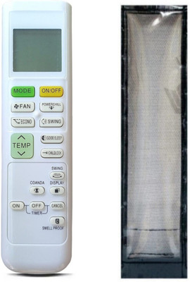 Paril (Remote+Cover) Ac Remote compatible for Daikin Ac Re-214A With PU Leather Protective Cover( EXACTLY SAME REMOTE WILL ONLY WORK) Remote Controller(Black)