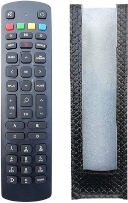 BhalTech Setup Box PU Leather Case Cover Perfect Fitting Specially Designed Protective Remote (Only Remote Cover) Pls Check Your Remote Dimensions Compatible for Jio Remote Controller(Black)