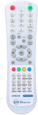 Rohit Electronics Remote Compatible with  Set Top Box Siti Cable Remote Controller(White)