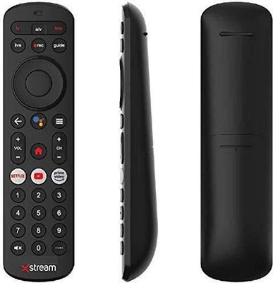 HDF Airtel Xstream Set Top Box Remote Pairing Required (Xstream - Voice Suppported) Airtel Xstream Original HD and SD DTH Set Top Box Remote Controller(Black)