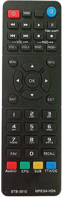 BhalTech STB-3010 Set Top Box DVB with WiFi Compatible for  DD Free Dish Remote Controller(Black)