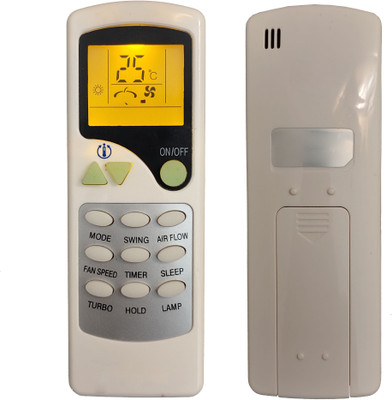 LipiWorld 7B AC Remote Control With Display Light Backlight Compatible For  Godrej AC Remote Controller(Grey)