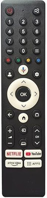 BhalTech Led Smart TV Remote [Non-Voice] Prime Vedio Netflix Compatible For  Onida Tv Remote Controller(Black)