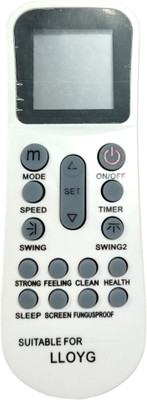 Harsh Enterprises Suitable for Lloyd AC only LLoyd Split AC Remote control with Battery LLOYD AC Remote Controller(White)