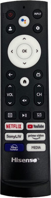 SHIELDGUARD Remote Control No. 499 Compatible for LED TV (No Voice function) Hisense Remote Controller(Black)