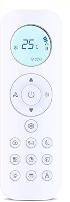 Technology Ahead Remote Control AC Supported Model IC518NNUR, IC518YNURS, IC524DNUR & More | 301 Remote Control Daikin Inverter Remote Controller(White)