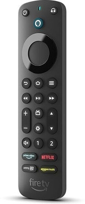 Tech Vibes Amazon Pro Remote with Voice Alexa Voice Pro, Remote finder,TV controls, backlit buttons,Fire TV device. Amazon Pro Fire Tv Stick Remote Remote Controller(Black)