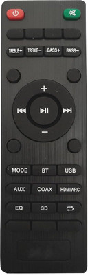 BhalTech Home Theater System Remote Control (3D) Compatible For  Boat Soundbar Remote Controller(Black)