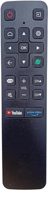 BhalTech 3In1 Led Smart TV Remote (Non-Voice) Compatible For  Impex/Crown/Onix TV Remote Controller(Black)