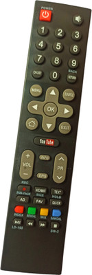 Ehop Compatible Remote Control for Smart Tv with Youtube function Marq Remote Controller(Black)