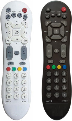 HDF Compatible for Videocon D2H (Pack of 2 - Combo Offer) Videocon D2H TV Remote Controller(White & Black)