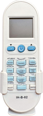 MechFox AC Remote Control Compatible Split/Window Air Conditioner | Model No. AC-161 | IH-B02 Universal Remote Controller(White)