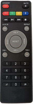 Emrse HT 52 Bluetooth AUX Home Theater System Remote Control Compatibility: Compatible with INTEX Bluetooth AUX Home Theater Remote. Remote Controller(Black)