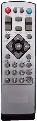 Ehop Compatible Remote Control for FM USD SD AUX Home Theater System Intex Remote Controller(Black)