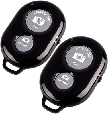 DRUMSTONE Pack of 2 Wireless Bluetooth Shutter Remote – Smart Click Button for Selfies Drumstone Remote Controller(Multicolor)