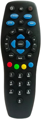UnifieD HousE Compatible with Tata Sky Remote Original Set Top HD Tatasky Box and Suitable for SD Tata Play Setup Box Remote Controller(Black)