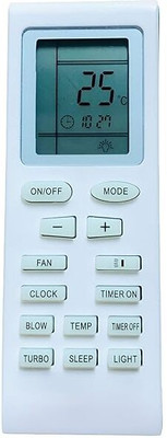 Rohit Electronics AC Remote No.18A(No Backlight), Compatible/Replacement for Voltas AC Remote (Exactly Same Remote Will Only Work) Remote Controller(White)