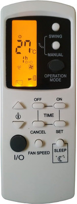 BhalTech 39 AC Remote Control With Display Light Backlight Compatible For  VOLTAS AC Remote Controller(Grey)