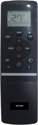 Nij AC-2340 Split AC Remote Control With Display Light CARRIER AC Remote Controller(Black)