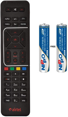 V3Deals Pro  DTH Universal DTH Remote Control Original HD/SD Set Top Box Airtel Remote Controller(Black)
